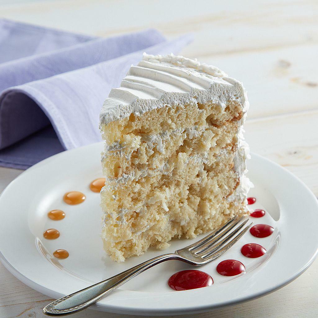 Coconut Cream Cake, Slice