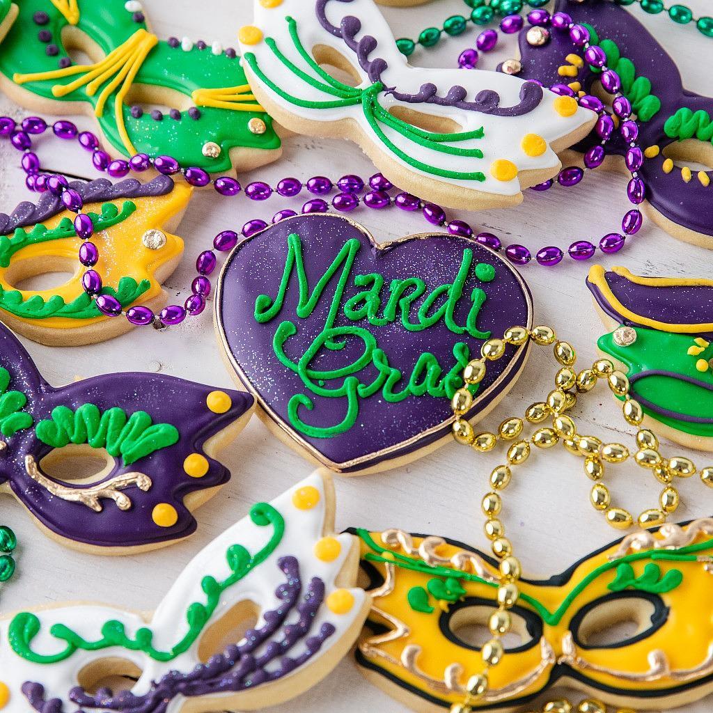 Mardi Gras Butter Cookies, Assorted